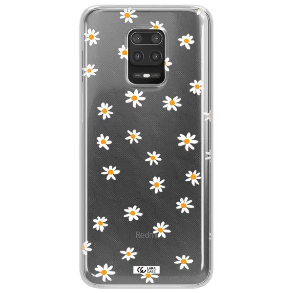 a white background with orange dots Xiaomi Note 9S Clear TPU Case