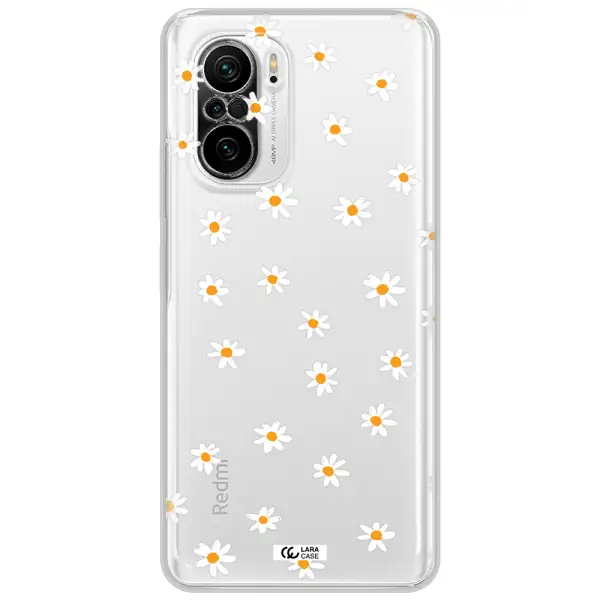 A White Background With Orange Dots Xiaomi Poco F3 Clear Tpu Case