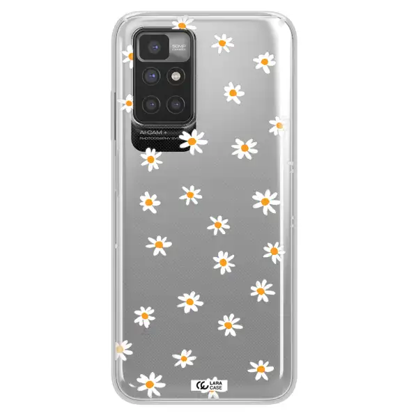 a white background with orange dots Xiaomi Redmi 10 Clear TPU Case