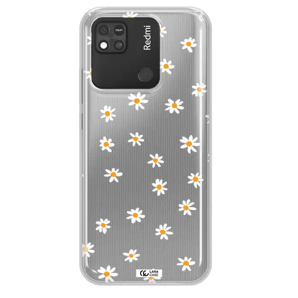 a white background with orange dots Xiaomi Redmi 10A Clear TPU Case