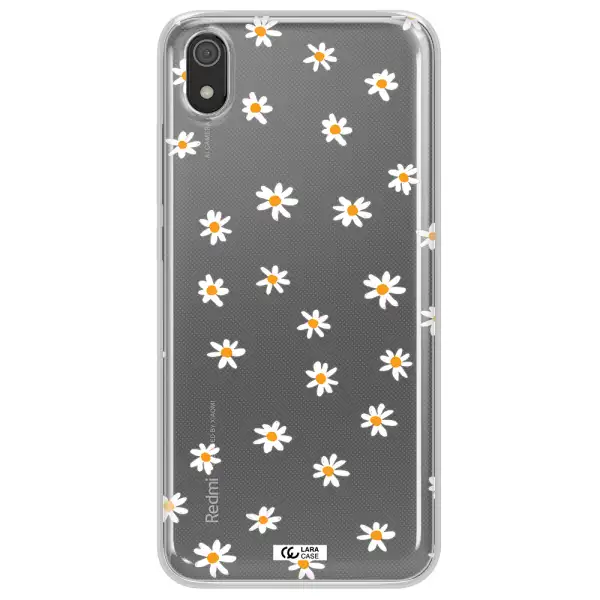 a white background with orange dots Xiaomi Redmi 7A Clear TPU Case