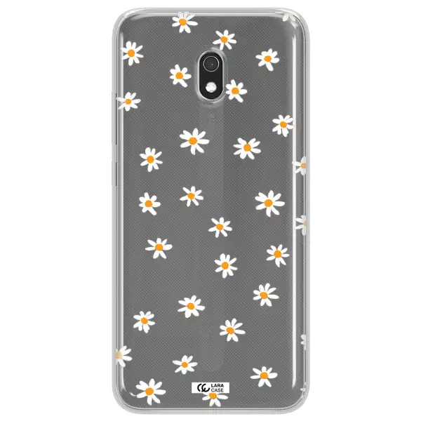 a white background with orange dots Xiaomi Redmi 8A Clear TPU Case