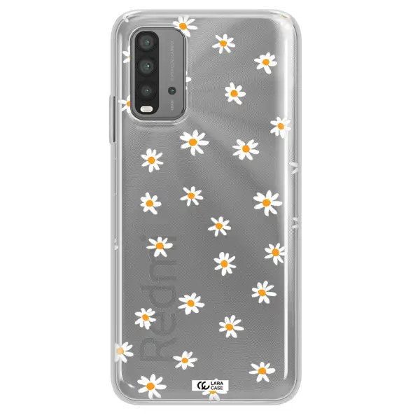 a white background with orange dots Xiaomi Redmi 9T Clear TPU Case
