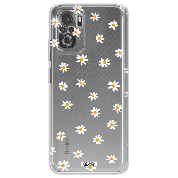 A White Background With Orange Dots Xiaomi Redmi Note 10S Clear Tpu Case