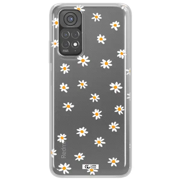 a white background with orange dots Xiaomi Redmi Note 11 Clear TPU Case