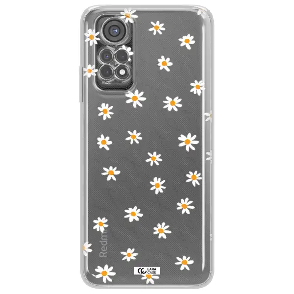 A White Background With Orange Dots Xiaomi Redmi Note 11S Clear Tpu Case