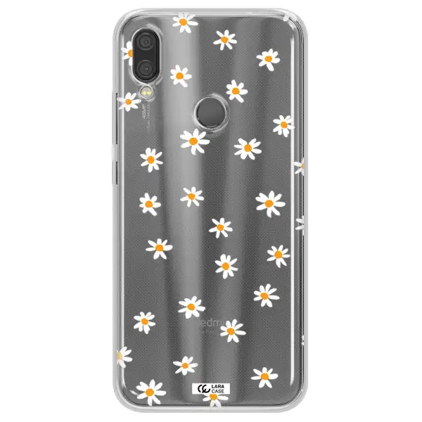 a white background with orange dots Xiaomi Redmi Note 7 Clear TPU Case