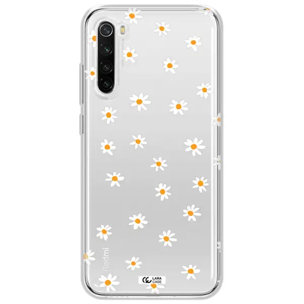 A White Background With Orange Dots Xiaomi Redmi Note 8T Clear Tpu Case