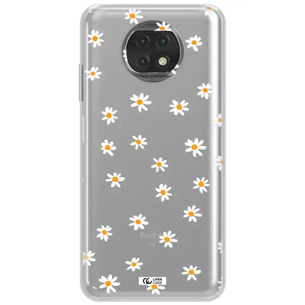 A White Background With Orange Dots Xiaomi Redmi Note 9T Clear Tpu Case