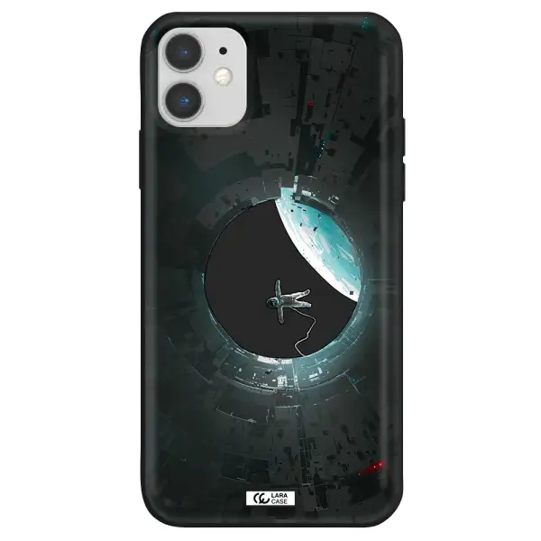 a astronaut in a space station Apple iPhone 11 Silicone black Case