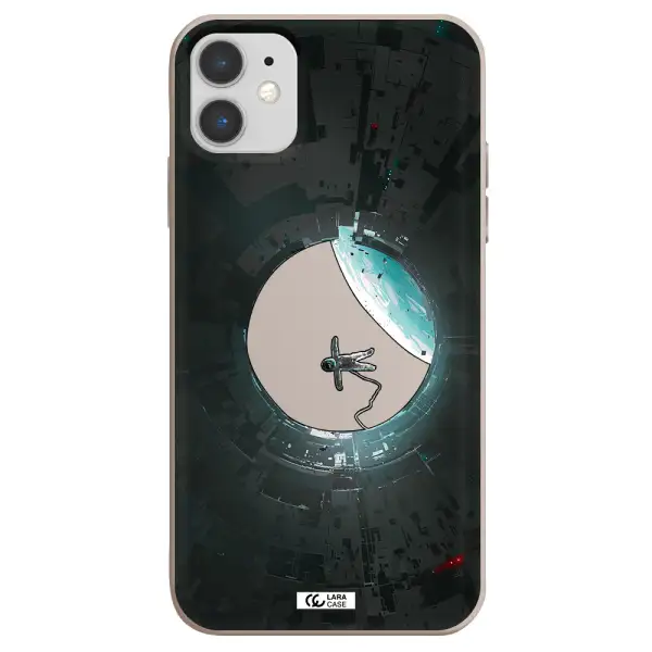 a astronaut in a space station Apple iPhone 11 Silicone Stone Case