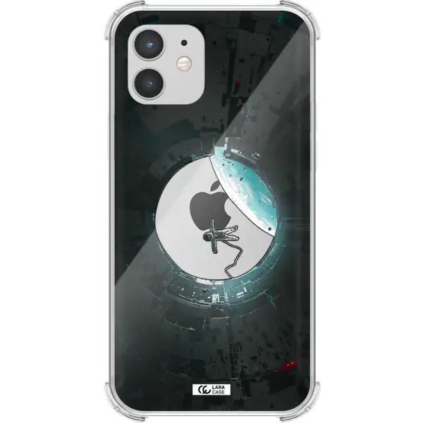 a astronaut in a space station Apple iPhone 12 Clear PC Case