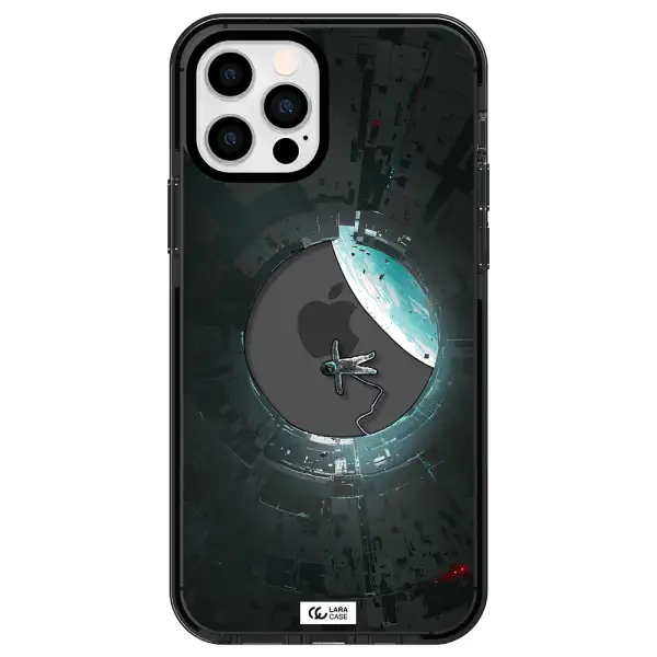 a astronaut in a space station Apple iPhone 12 pro impact Smoke Black Case