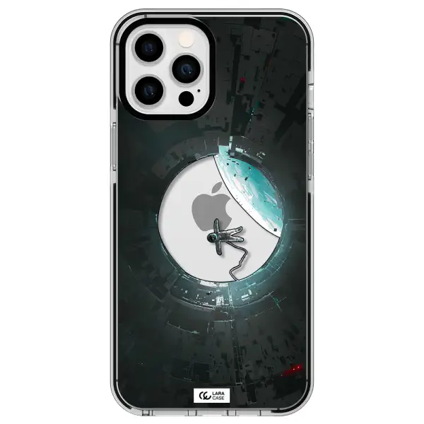 a astronaut in a space station Apple iPhone 12 pro max impact black border Case