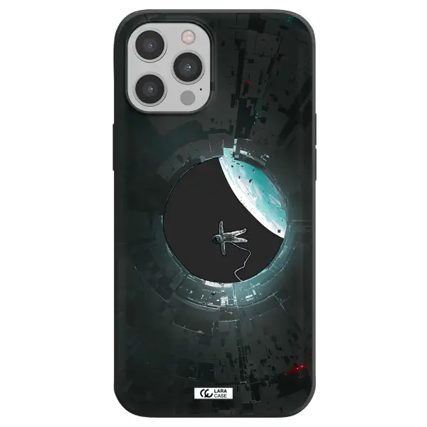 a astronaut in a space station Apple iPhone 12 pro max Silicone black Case
