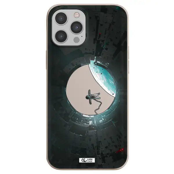 a astronaut in a space station Apple iPhone 12 pro Silicone Stone Case
