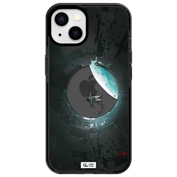 a astronaut in a space station Apple iPhone 13 impact Smoke Black Case