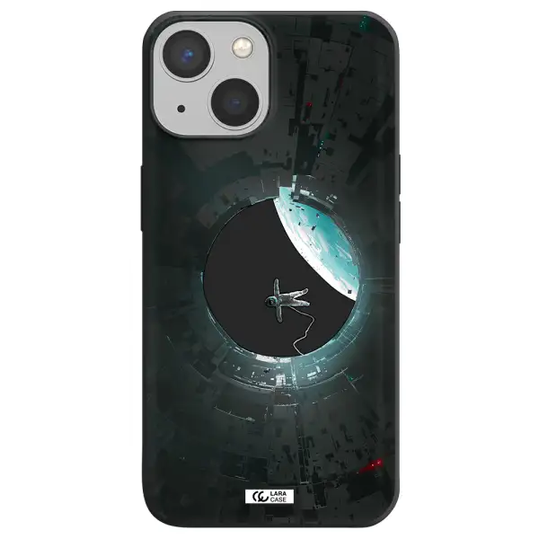 a astronaut in a space station Apple iPhone 13 mini Silicone black Case
