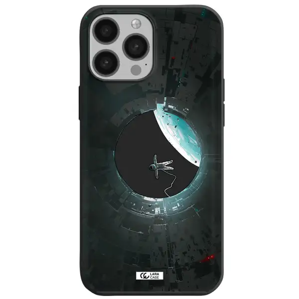 a astronaut in a space station Apple iPhone 13 Pro Max Silicone black Case