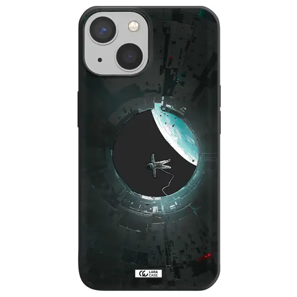 a astronaut in a space station Apple iPhone 13 Silicone black Case