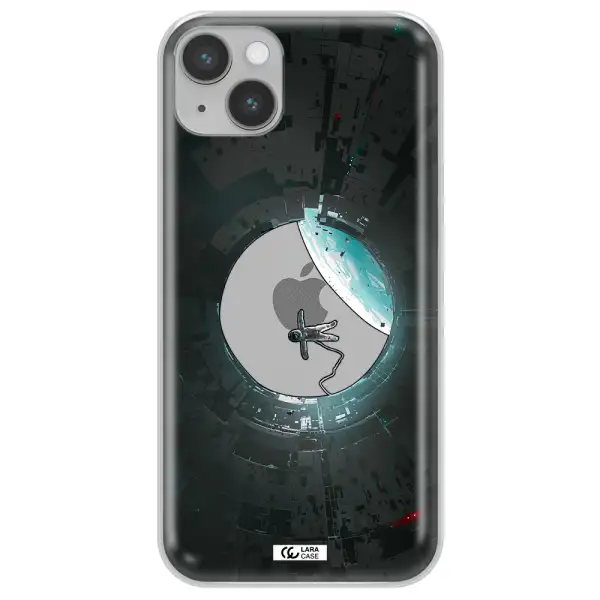 a astronaut in a space station Apple iPhone 14 plus Clear TPU Case