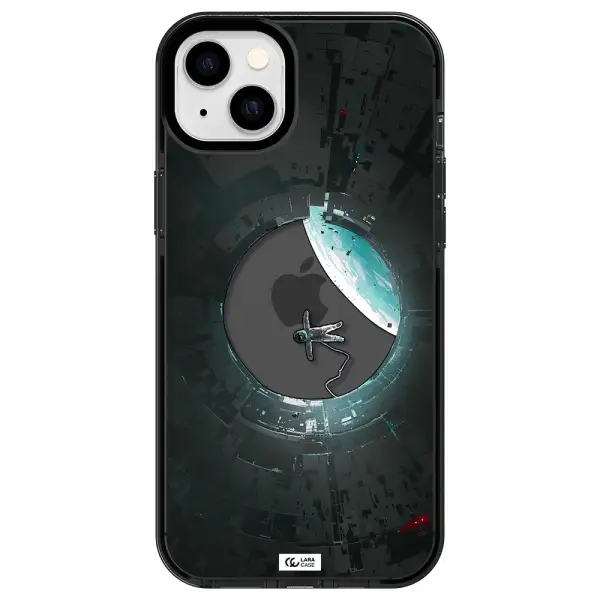 a astronaut in a space station Apple iPhone 14 plus impact Smoke Black Case
