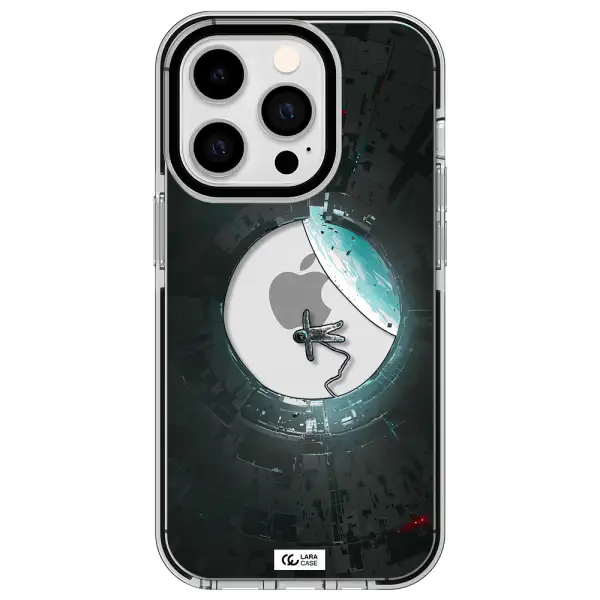 a astronaut in a space station Apple iPhone 14 pro impact black border Case