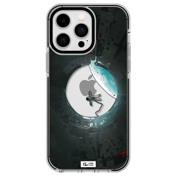 a astronaut in a space station Apple iPhone 14 pro max impact black border Case