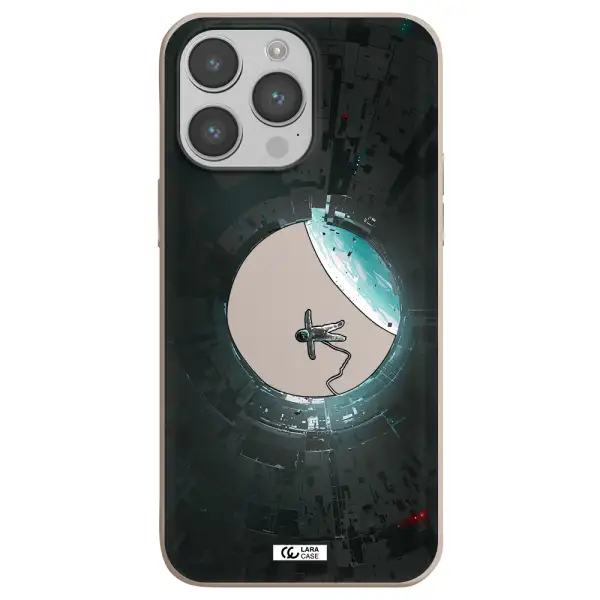 a astronaut in a space station Apple iPhone 14 pro max Silicone Stone Case