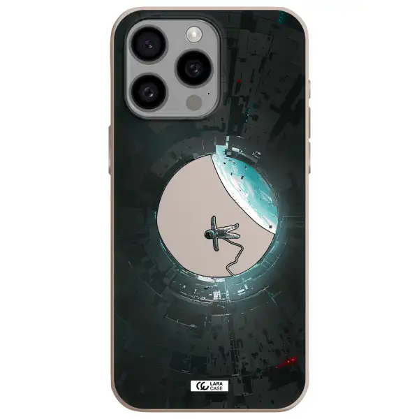 a astronaut in a space station Apple Iphone 15 Pro max Silicone Stone Case
