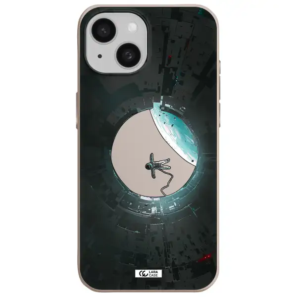 a astronaut in a space station Apple iPhone 15 Silicone Stone Case