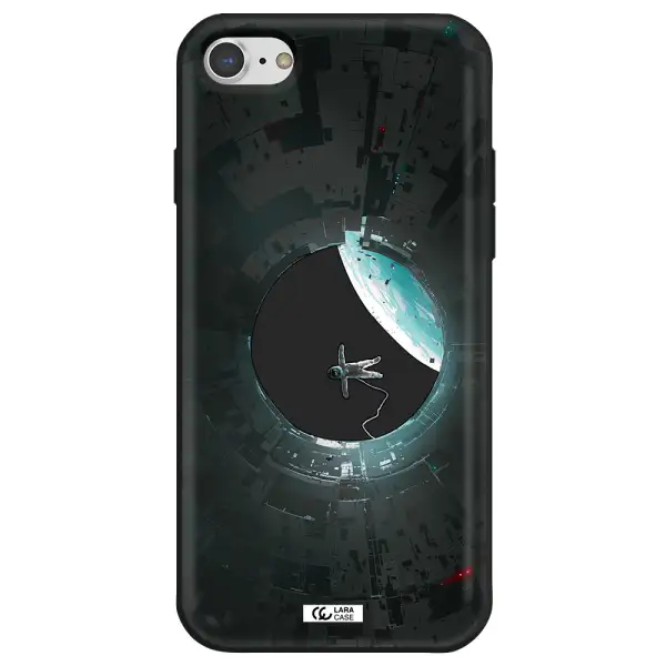 a astronaut in a space station Apple iPhone 8 Silicone black Case