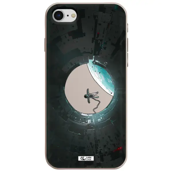 a astronaut in a space station Apple iPhone se 2020 Silicone Stone Case