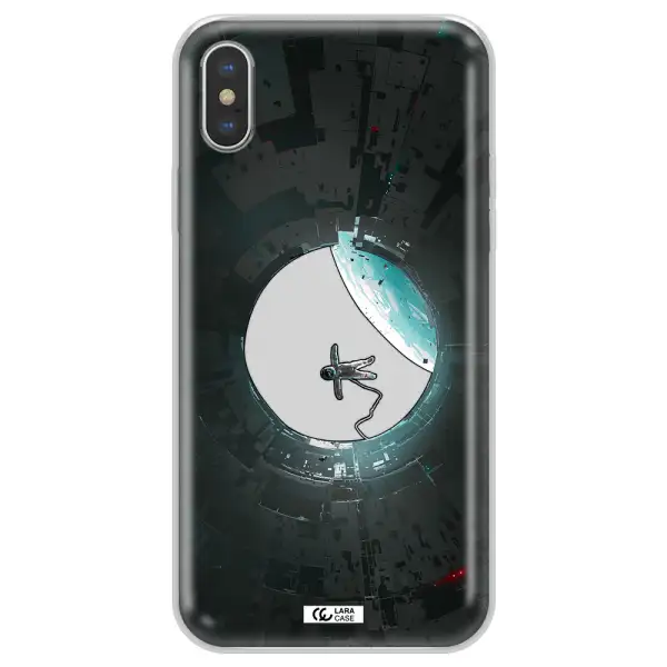 a astronaut in a space station Apple iPhone X Clear TPU Case