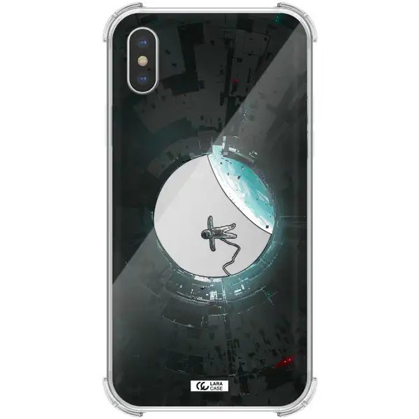 a astronaut in a space station Apple iPhone XS Clear PC Case