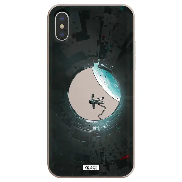 a astronaut in a space station Apple iPhone XS Silicone Stone Case