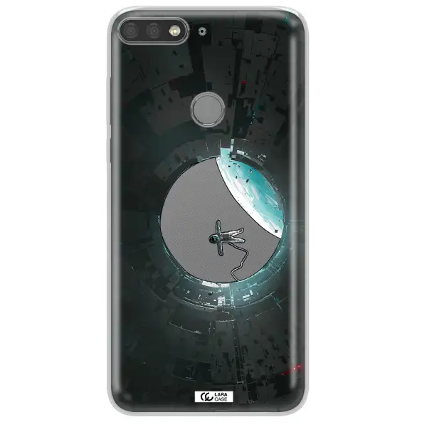 a astronaut in a space station Huawei Y7 Prime 2018 Clear TPU Case