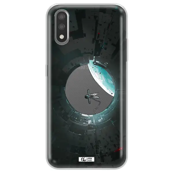 a astronaut in a space station Samsung A01 Clear TPU Case