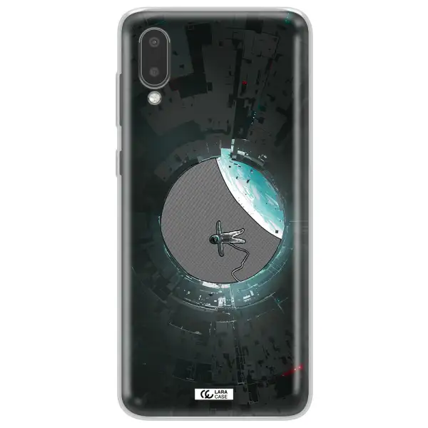 a astronaut in a space station Samsung A02 Clear TPU Case