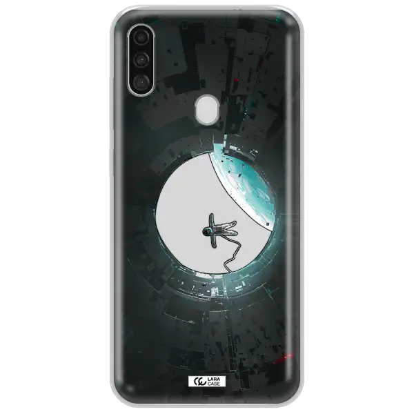 a astronaut in a space station Samsung A11 Clear TPU Case