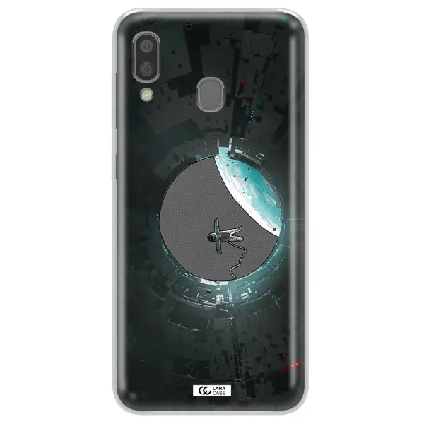 a astronaut in a space station Samsung A20 Clear TPU Case