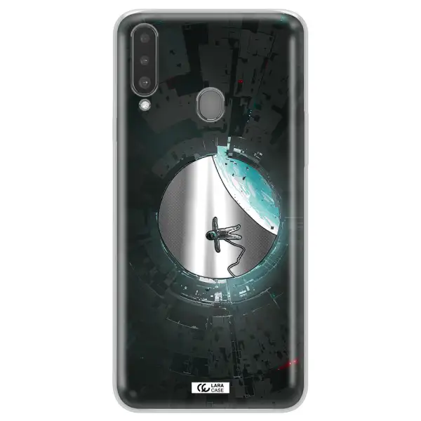 a astronaut in a space station Samsung A20S Clear TPU Case