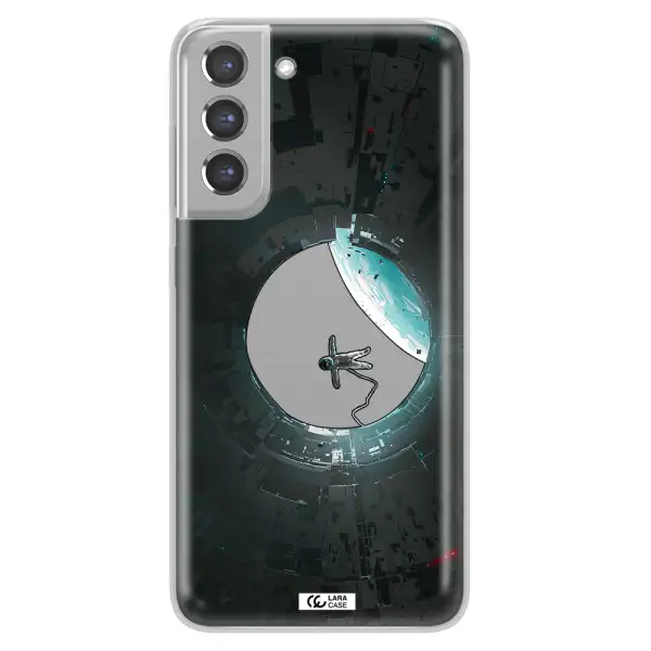 a astronaut in a space station Samsung A21 Fe Clear TPU Case
