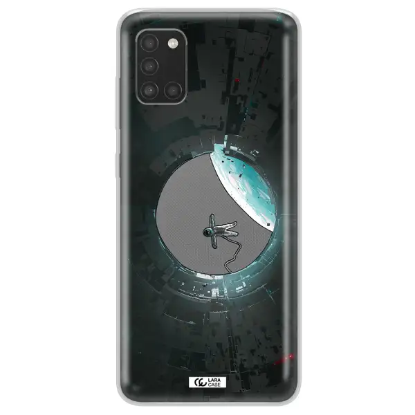 a astronaut in a space station Samsung A31 Clear TPU Case