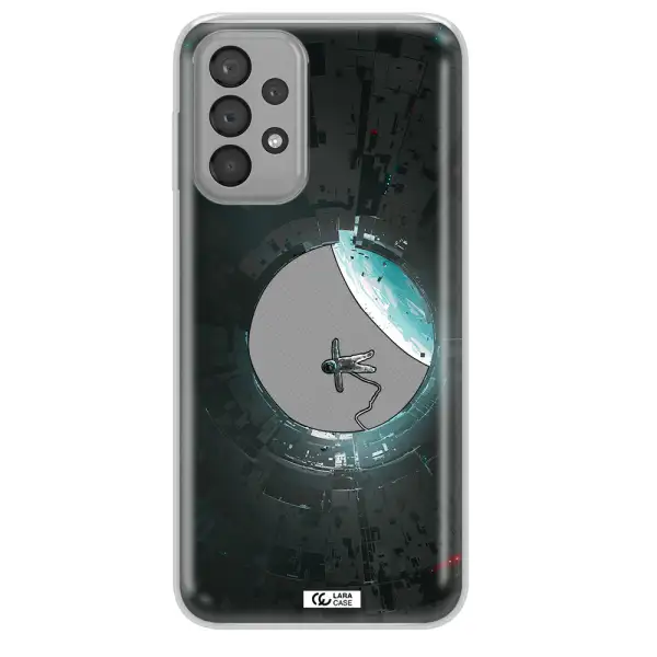 a astronaut in a space station Samsung A33 Clear TPU Case