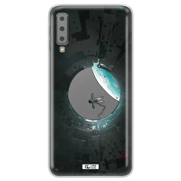 a astronaut in a space station Samsung A7 2018 Clear TPU Case