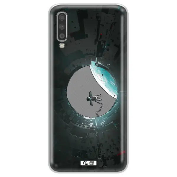 a astronaut in a space station Samsung A70 Clear TPU Case