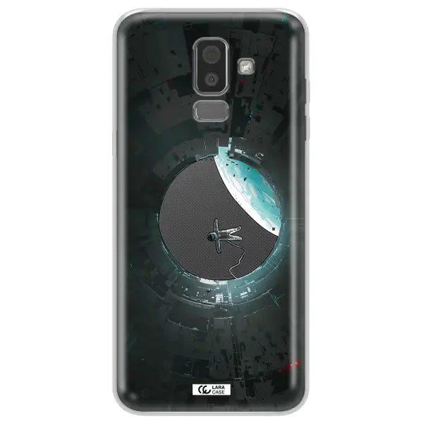 a astronaut in a space station Samsung J8 Clear TPU Case