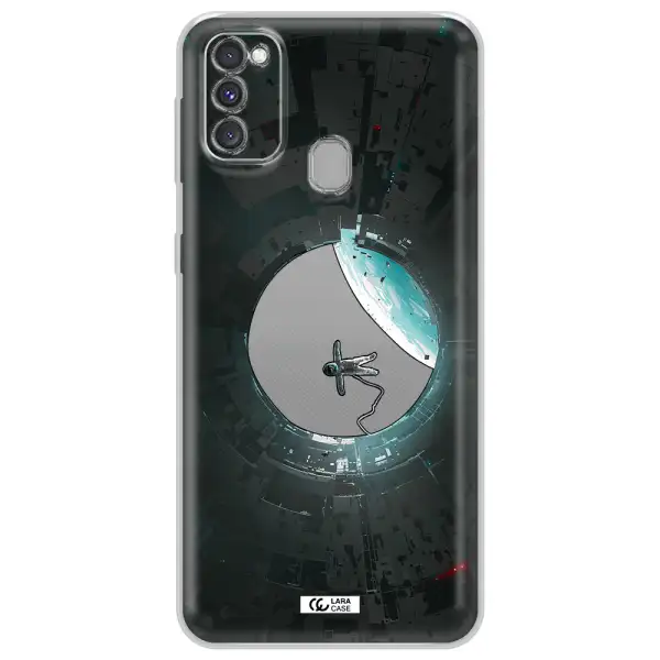 a astronaut in a space station Samsung M30S Clear TPU Case
