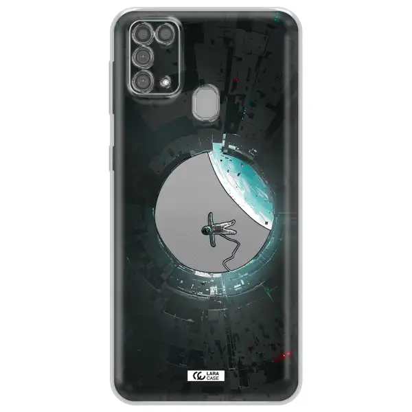 a astronaut in a space station Samsung M31 Clear TPU Case